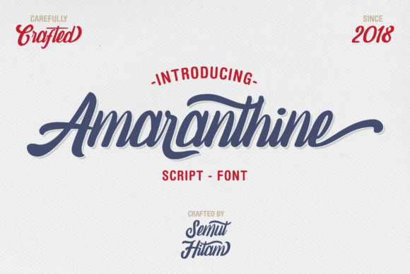 Amaranthine Script: Blending Vintage Charm with Modern Design