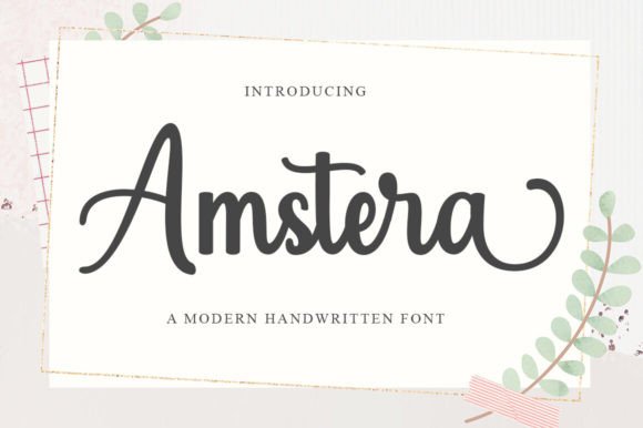 Amstera Script: A Bold Handwritten Font with Vintage Charm