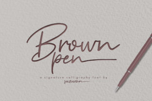 Brown Pen Script: A Handwritten Font for Elegant Design Projects