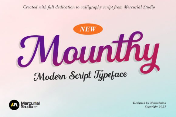 Mounthy Script: Where Modern Charm Meets Delicate Calligraphy
